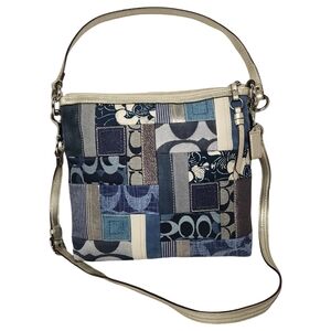 COACH Denim & Leather Patchwork 2-Way Shoulder/Crossbody Bag | F13723